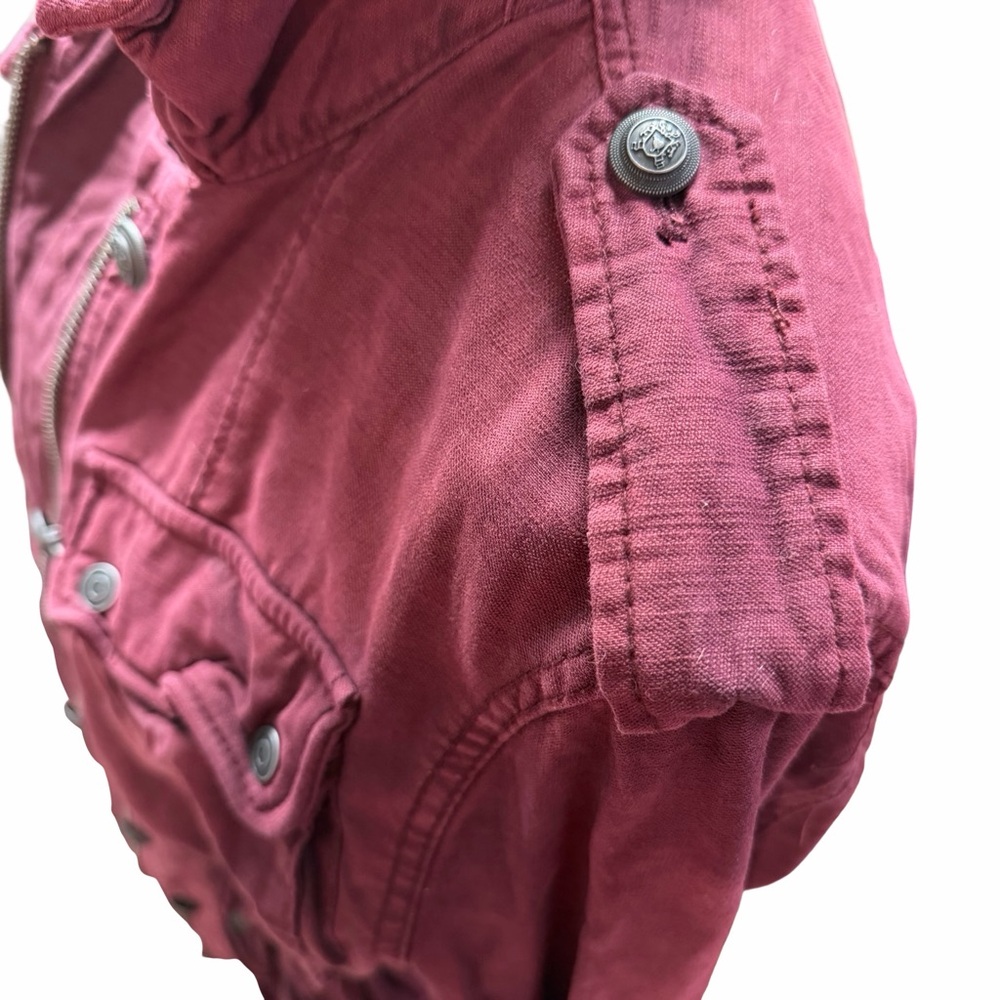 FREE PEOPLE Not Your Brothers Surplus Jacket Size Medium
Vintage Wash Burgundy - Picture 8 of 11